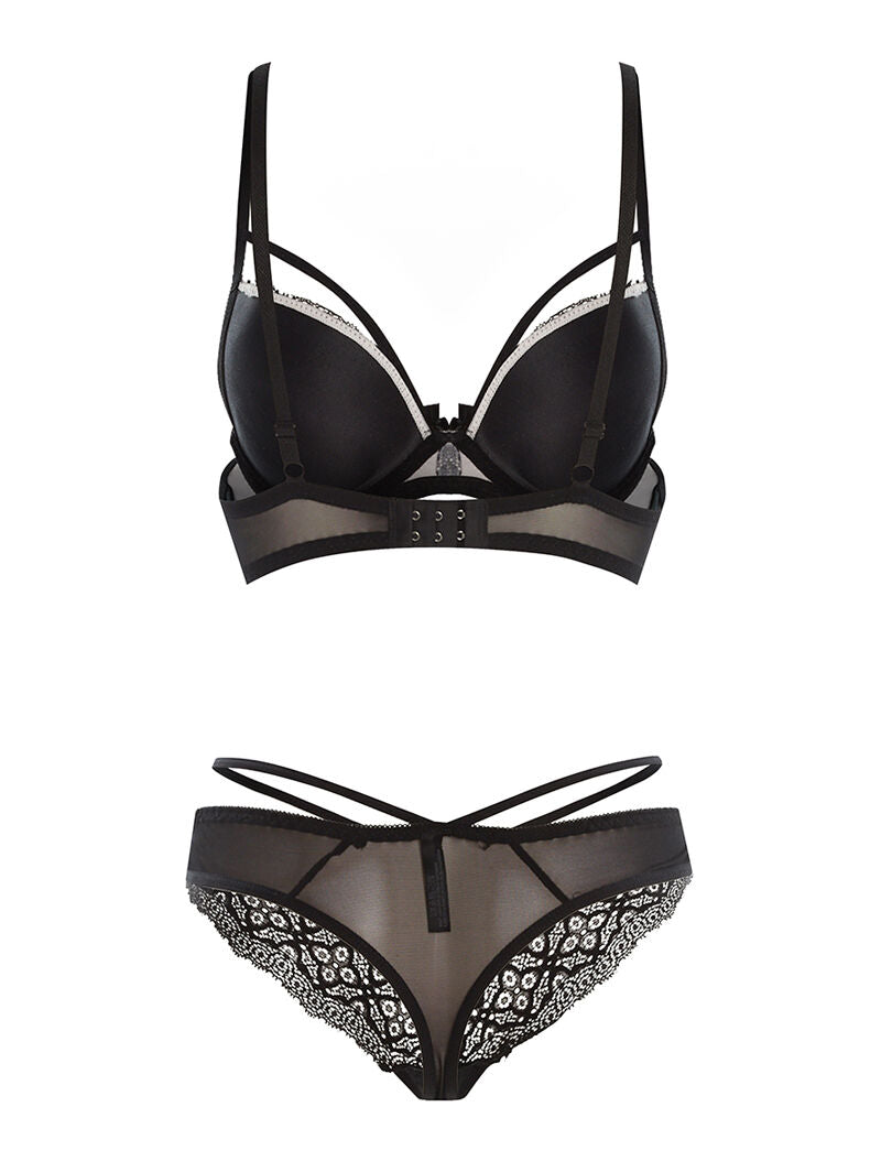 Ensemble SG et string poitrine lace - noir - 2