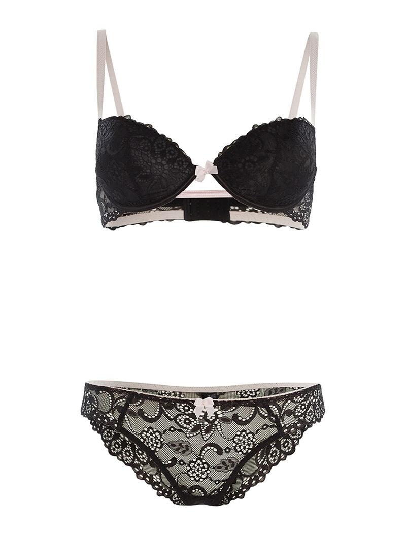 Ensemble SG et culotte liseré contrasté - noir - 3