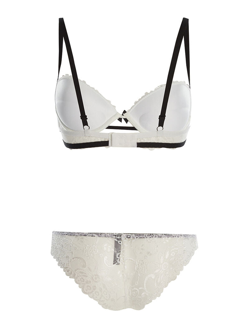 Ensemble SG et culotte liseré contrasté - blanc - 2