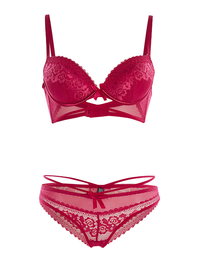 Ensemble SG et culotte lace out - fushia - 1