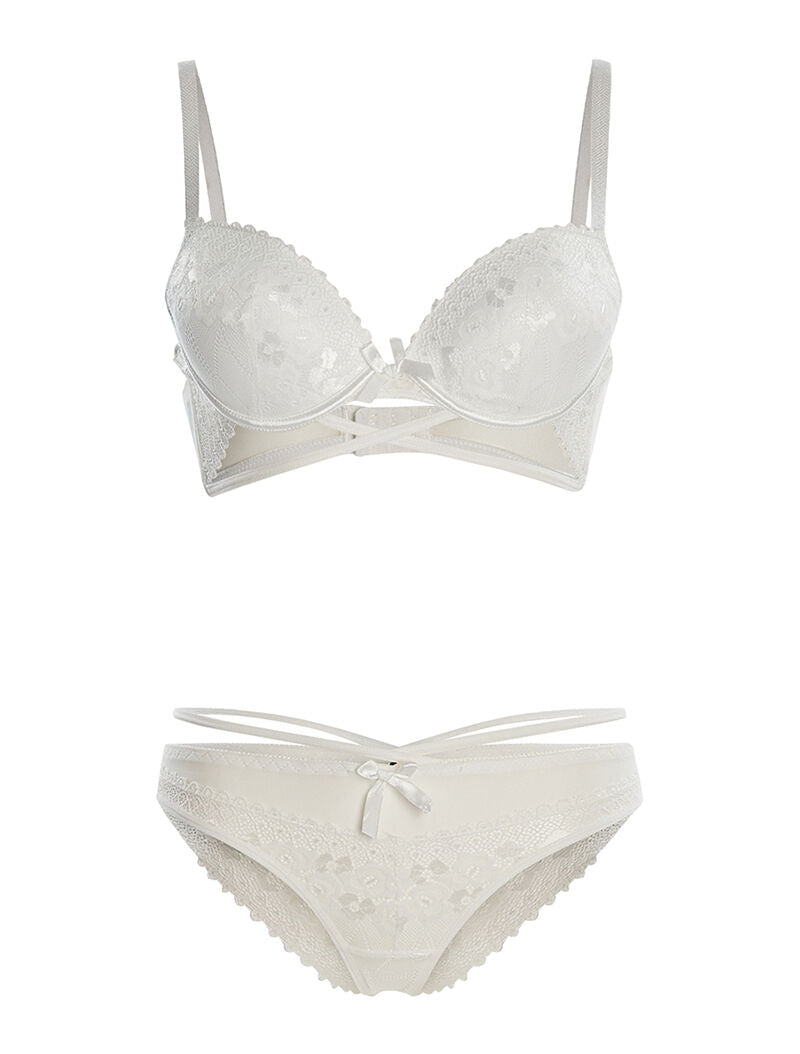 Ensemble SG et culotte lace out - blanc - 1