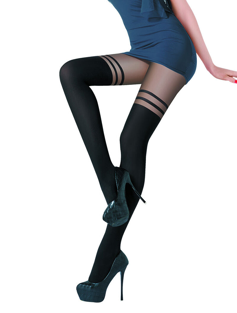 Collants style bas - noir - 1