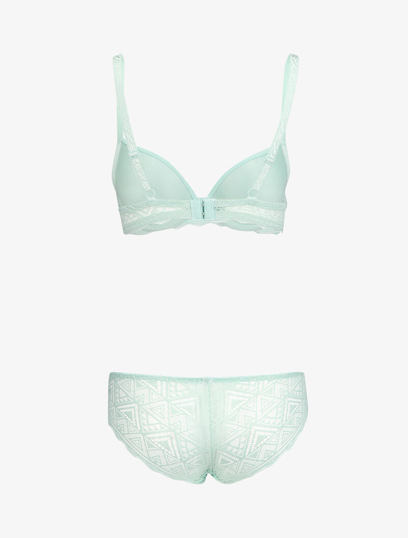 Ensemble à broderies anglaise - Vert menthe - 2