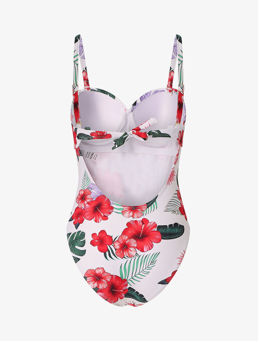 Maillot de bain à imprimé floral - Blanc - 2