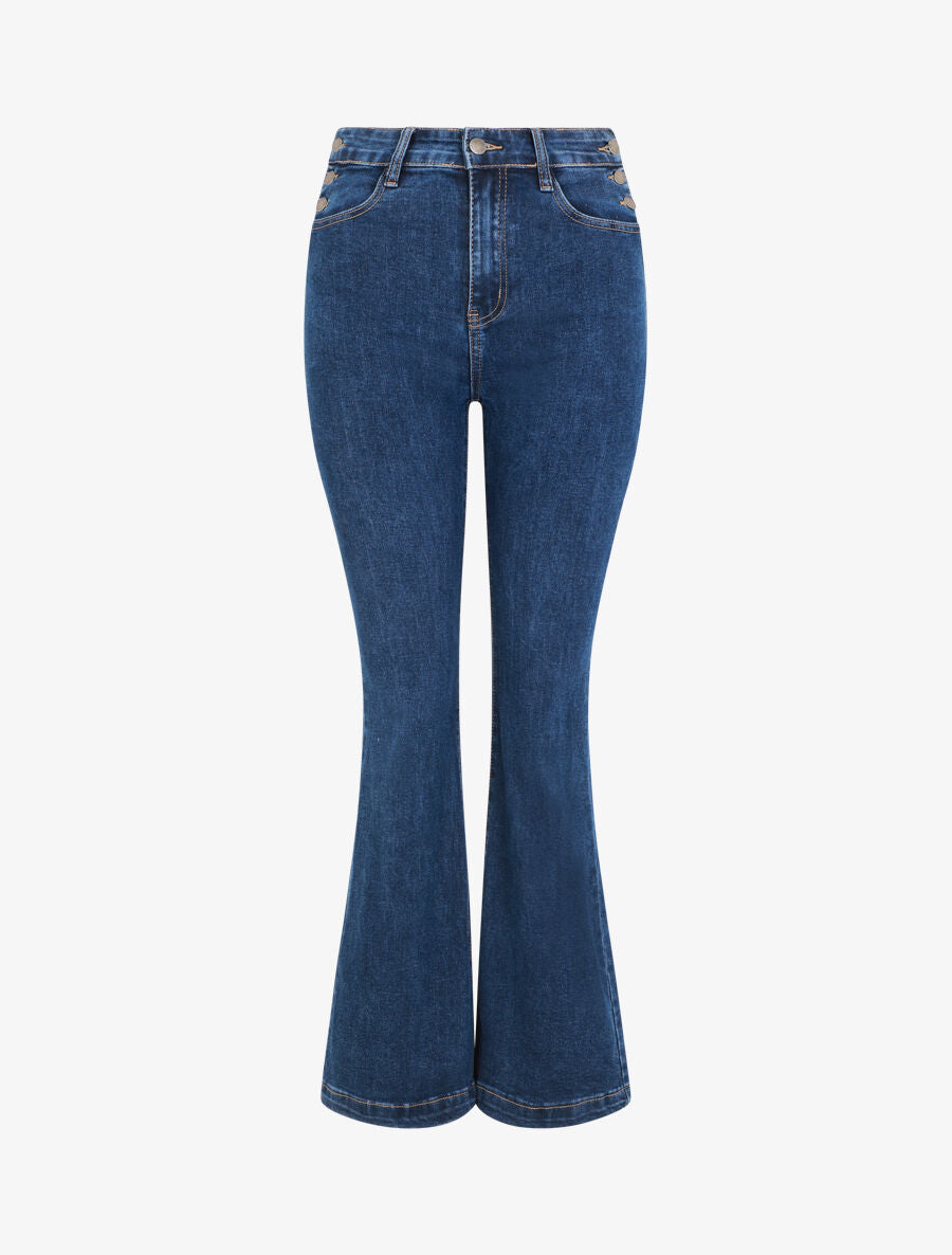 Jean classique coupe flare - Bleu - 4
