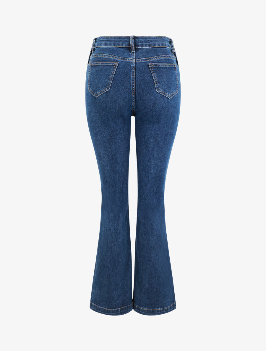 Jean classique coupe flare - Bleu - 2