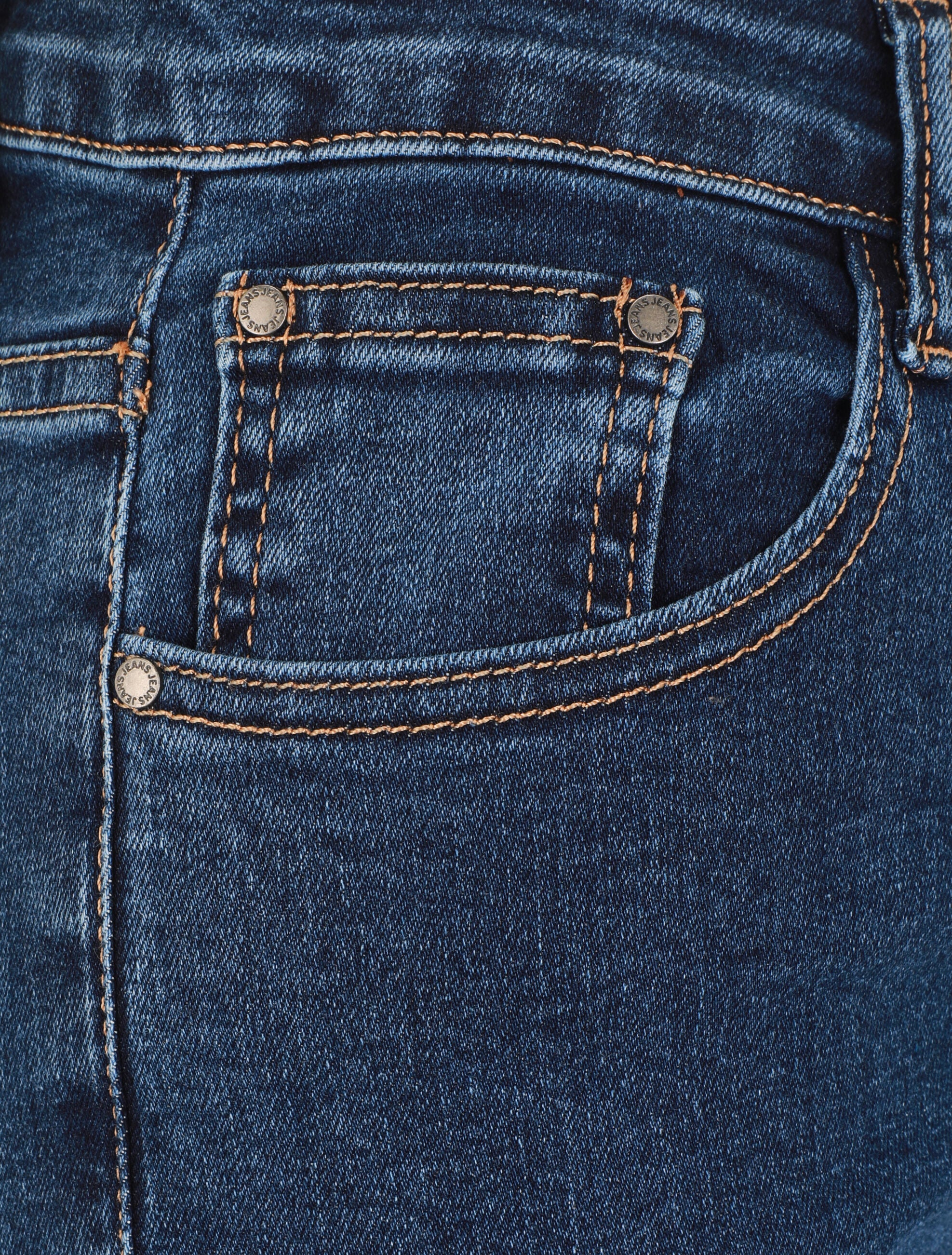 Jean skinny grande taille - Bleu - 3