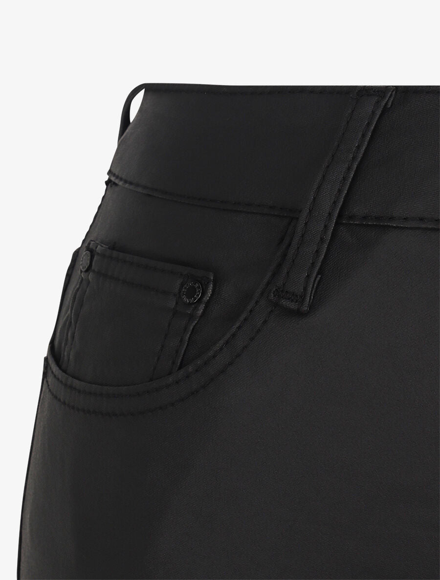 Jean skinny ciré taille haute - Noir - 3