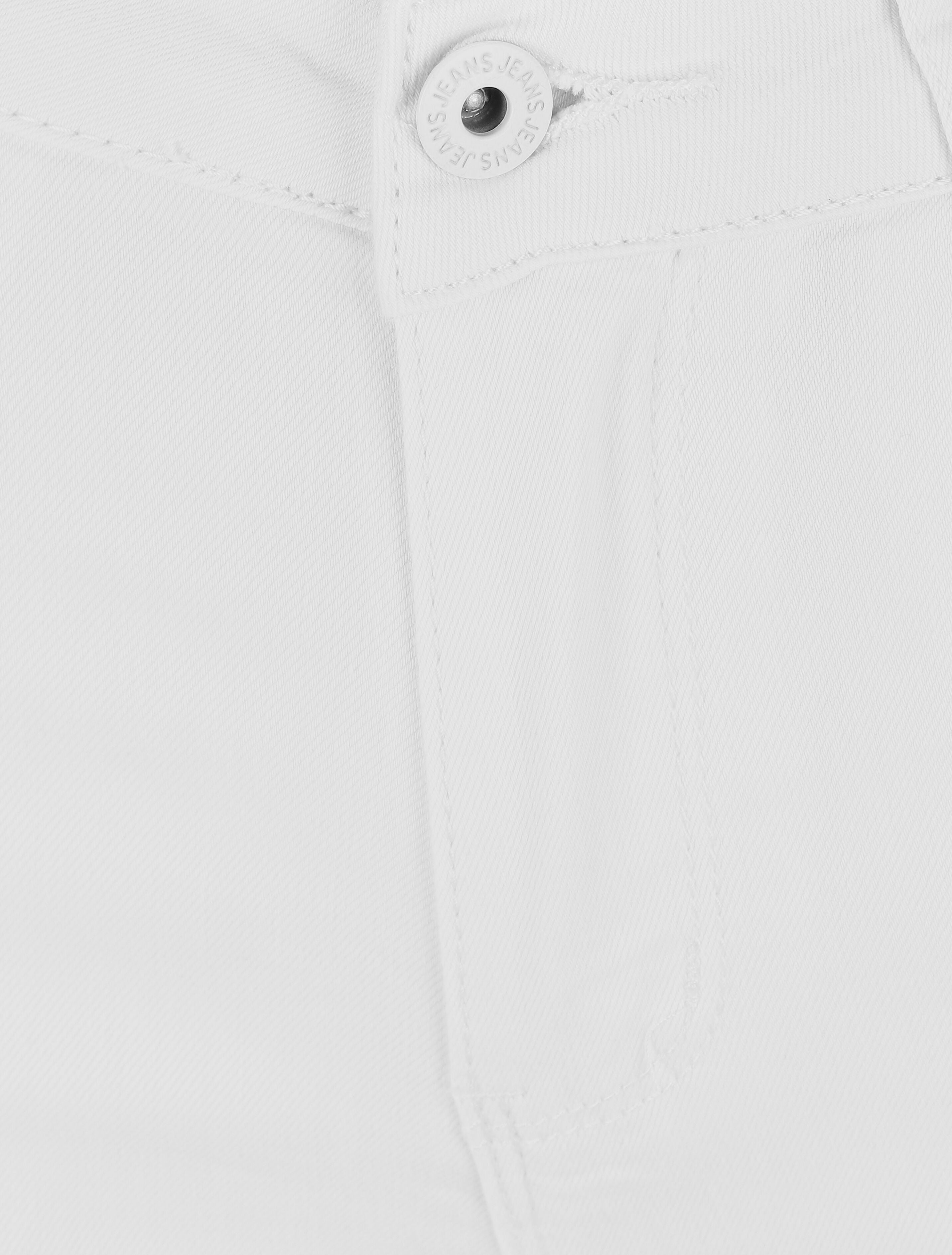 Bermuda push up uni coupe droite - Blanc - 3