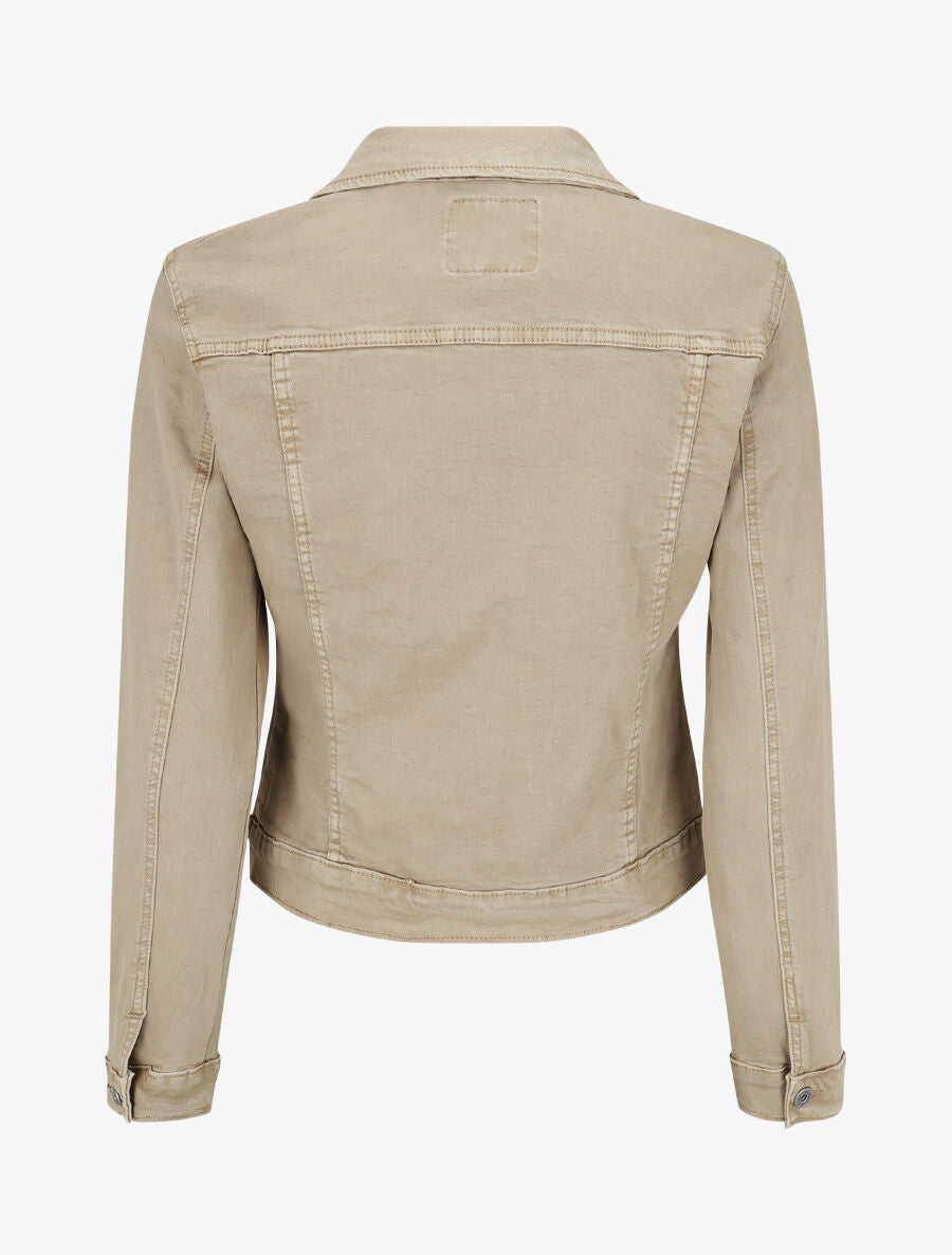 Veste unie coupe droite - Taupe - 2