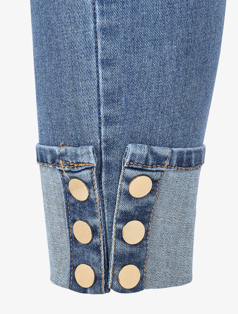 Jean à revers coupe slim - Bleu - 3