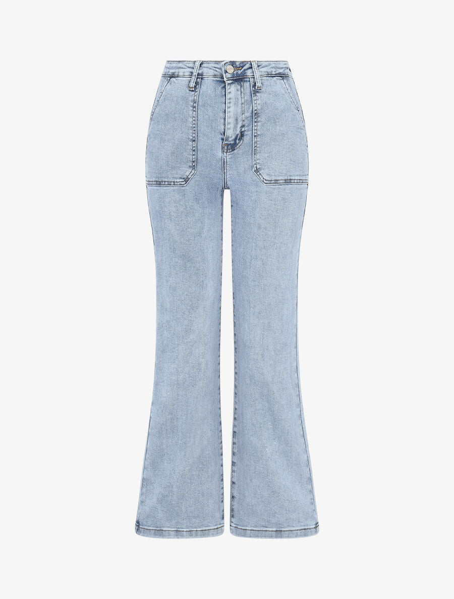 Jean classique coupe flare - Bleu - 4