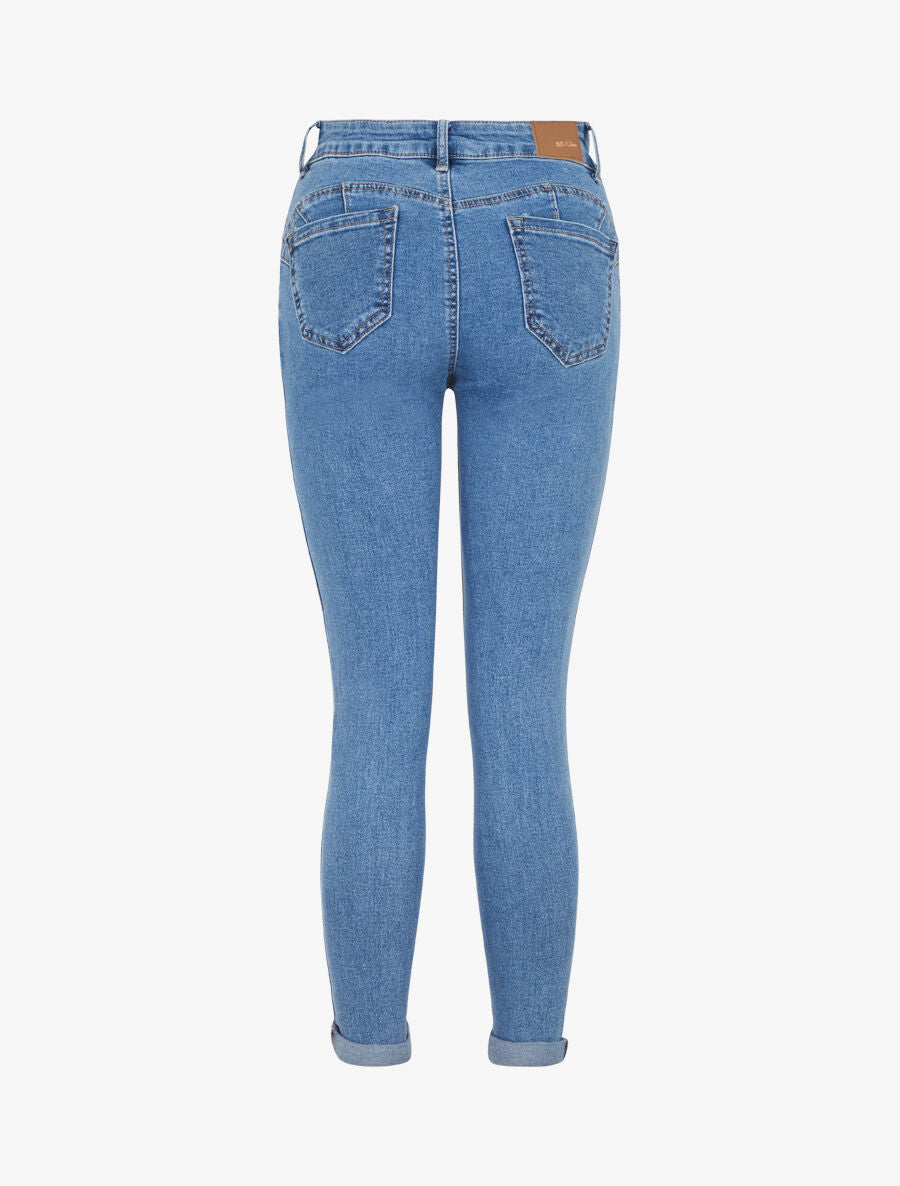 Jean push up retroussé coupe skinny grande taille - Bleu - 2