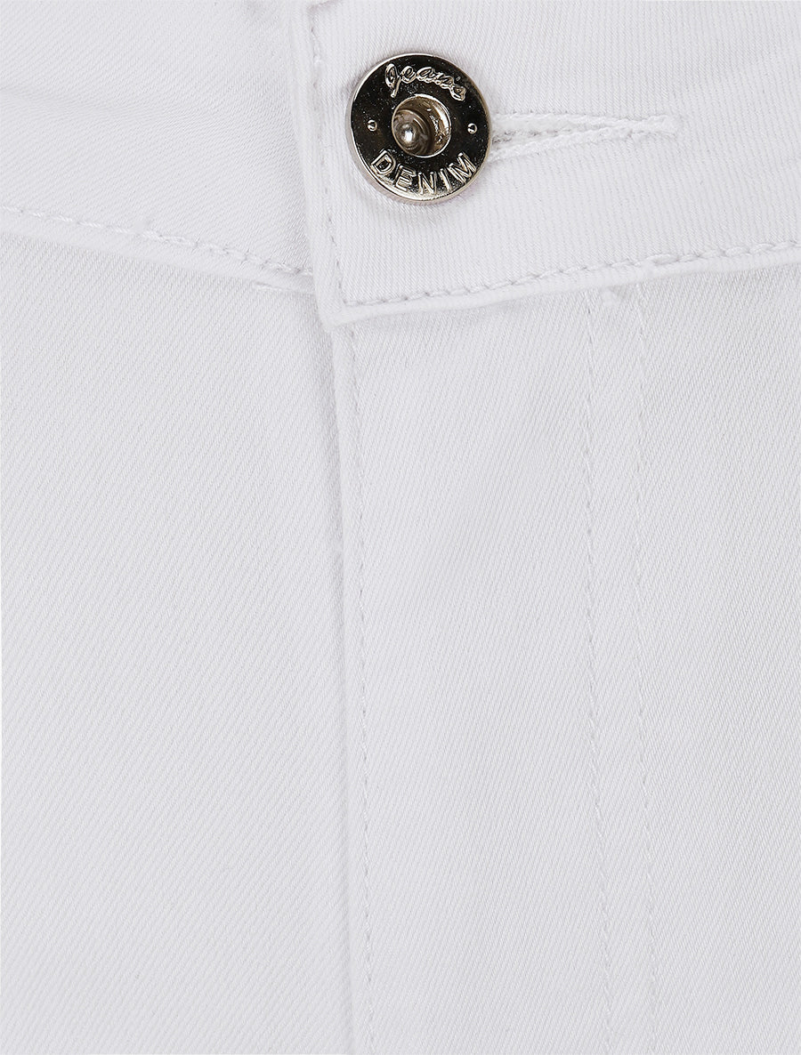Jean uni coupe bootcut - Blanc - 3