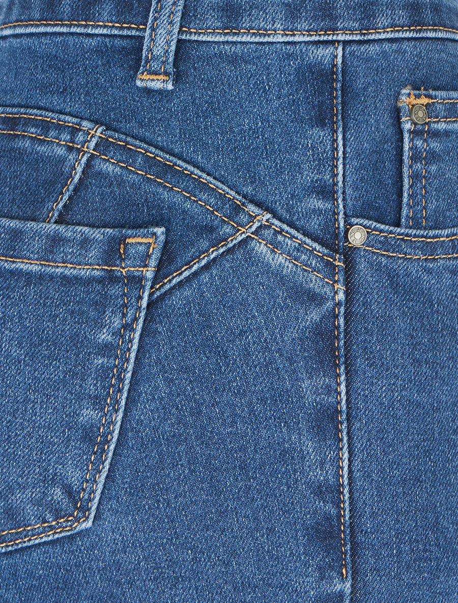 Jean skinny taille haute - Bleu - 3