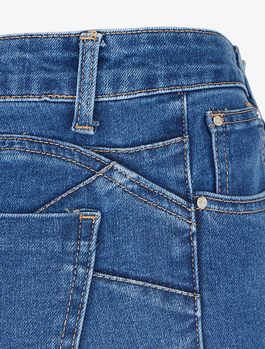 Jean coupe skinny taille haute - Bleu - 3