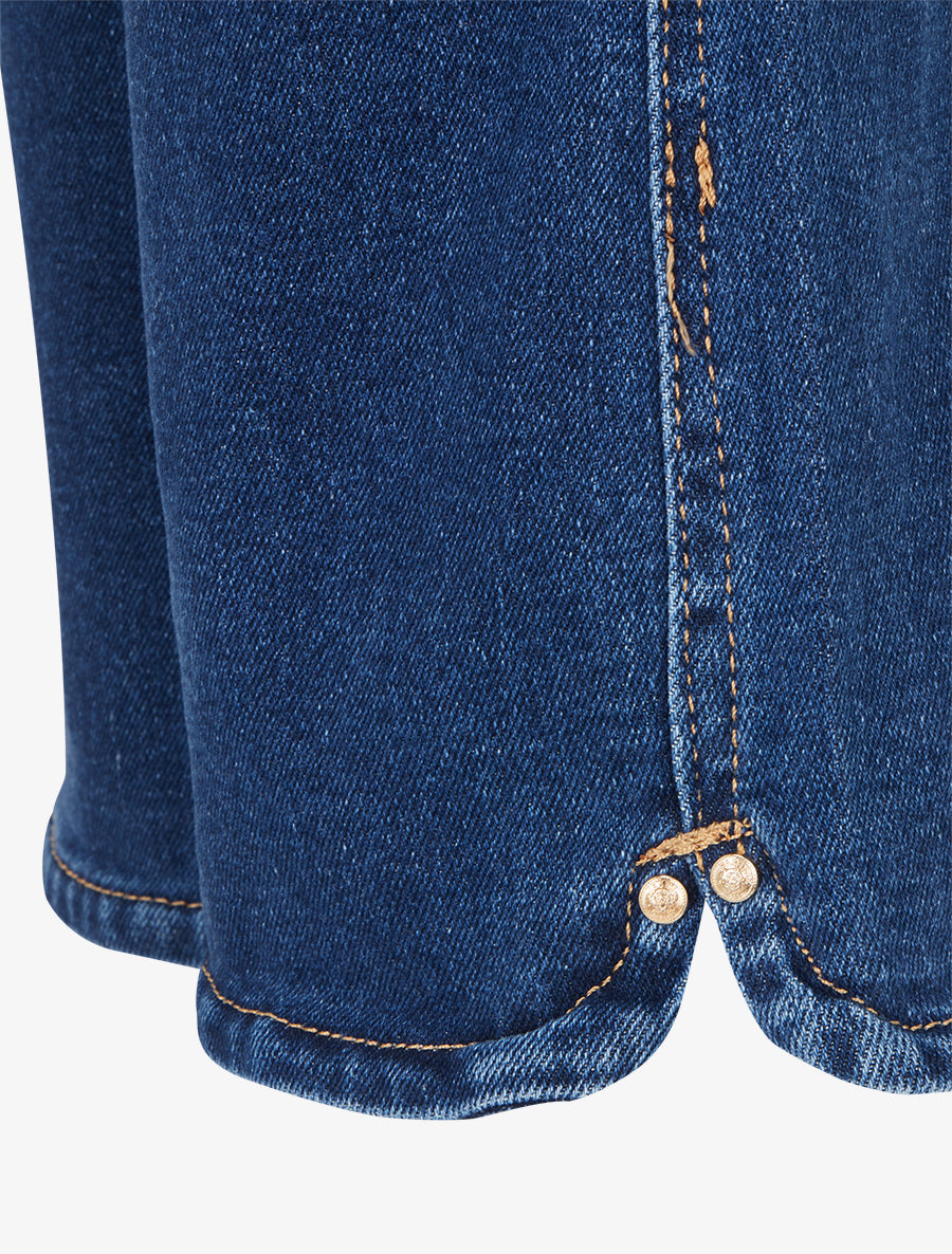 Jean flare à bords fendus - Bleu - 3