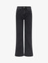 Jean wide leg delavé coupe droite - Noir - 1