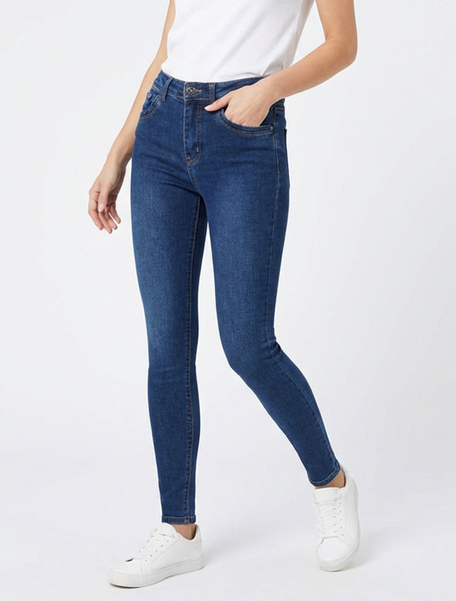 Jean standard taglio skinny - Blu
