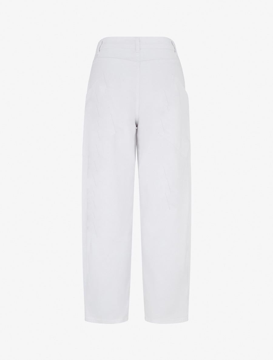Jean a 7 tasche a taglio dritto - Bianco