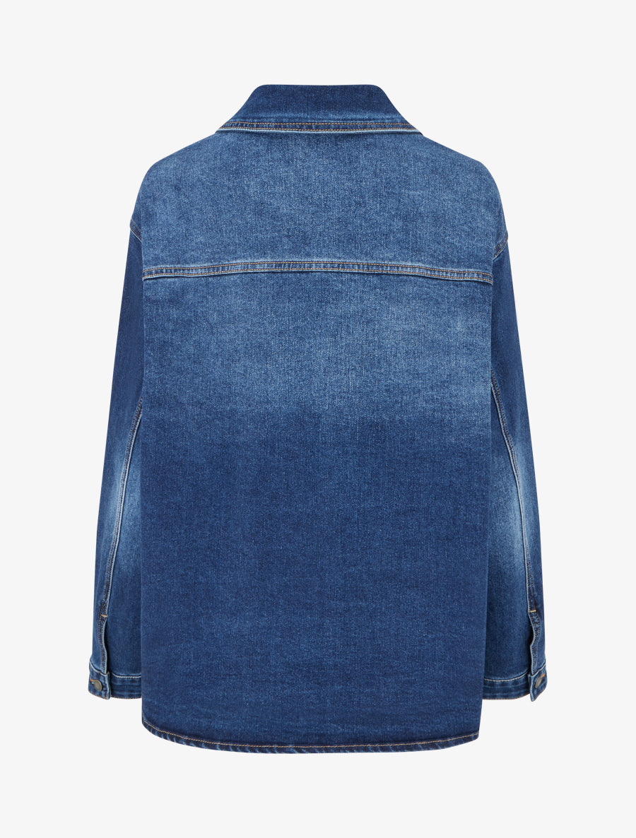 Surchemise en jean coupe oversize - Bleu denim - 2