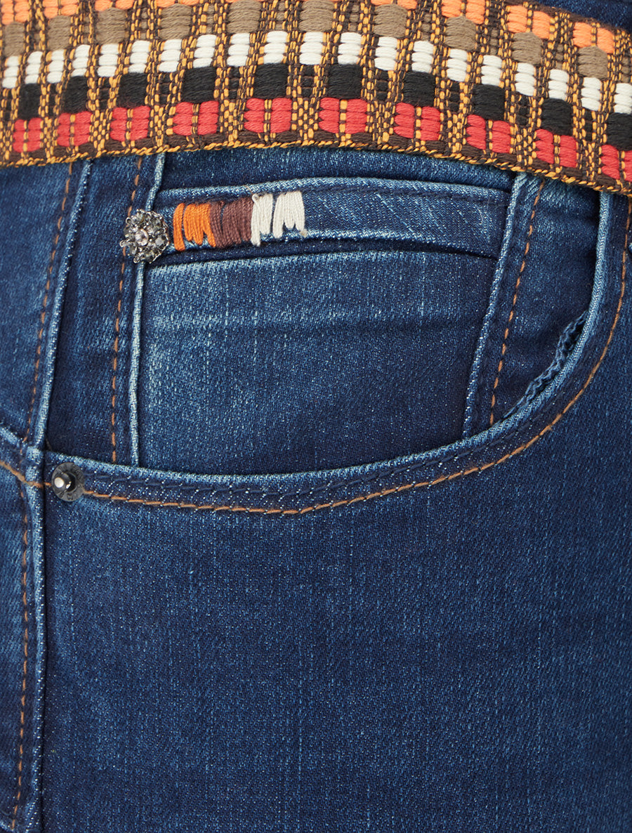 Jean à revers coupe skinny - Bleu denim - 3
