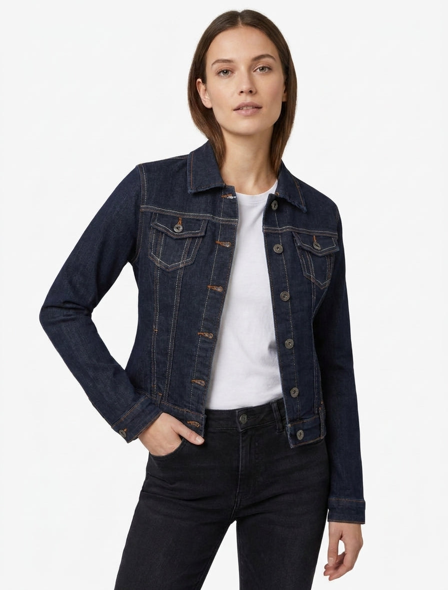Giacca di jeans dritta - Blu grezzo
