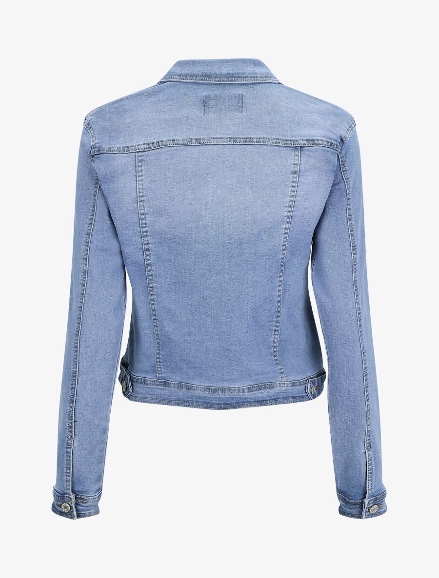 Veste en jean droite - Bleu denim - 2