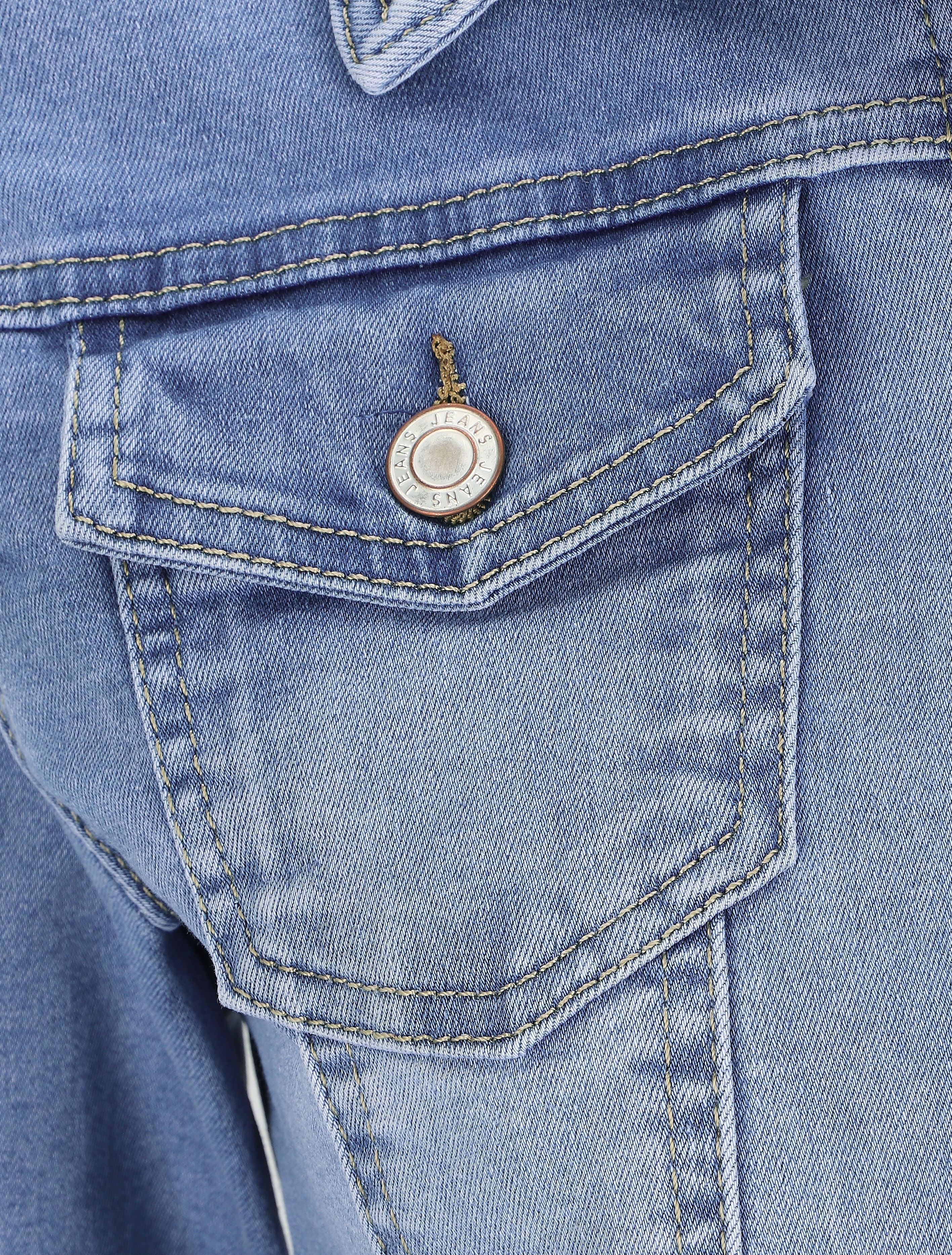 Veste en jean droite - Bleu denim - 3
