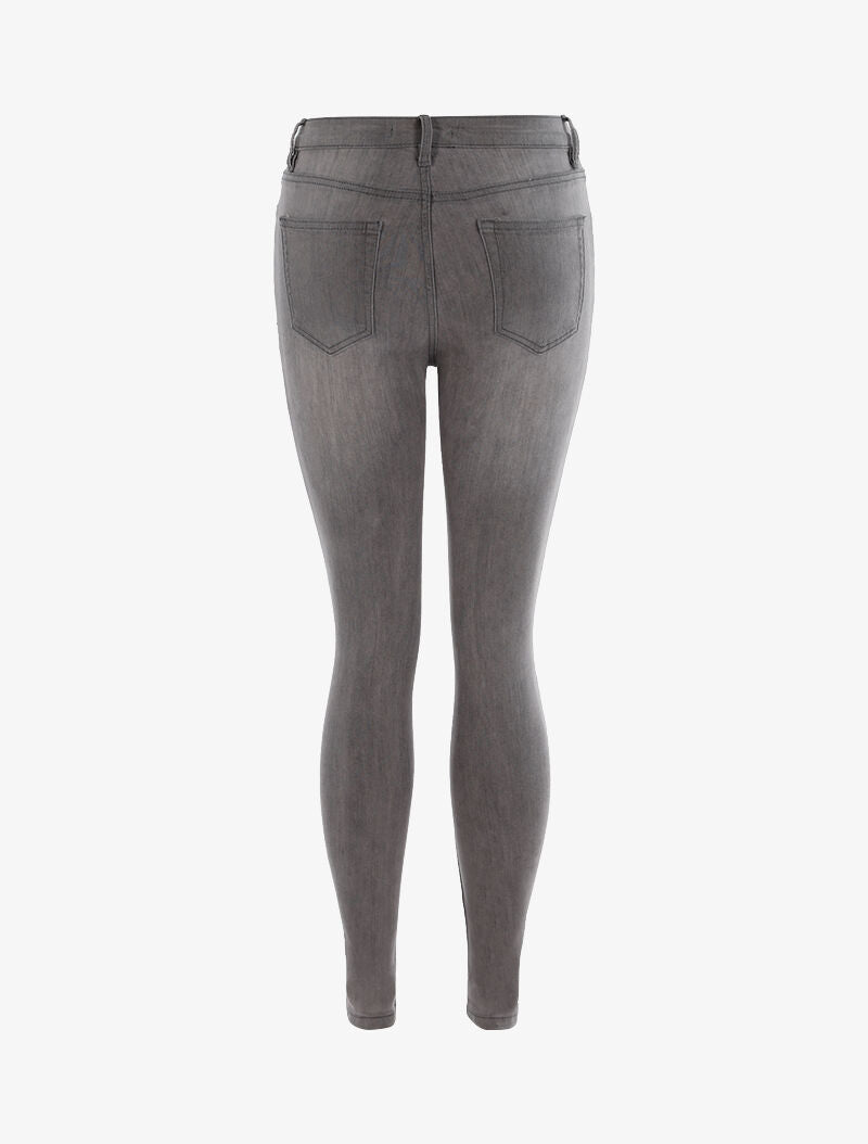 Jean slim à coutures stylisées - Gris - 2