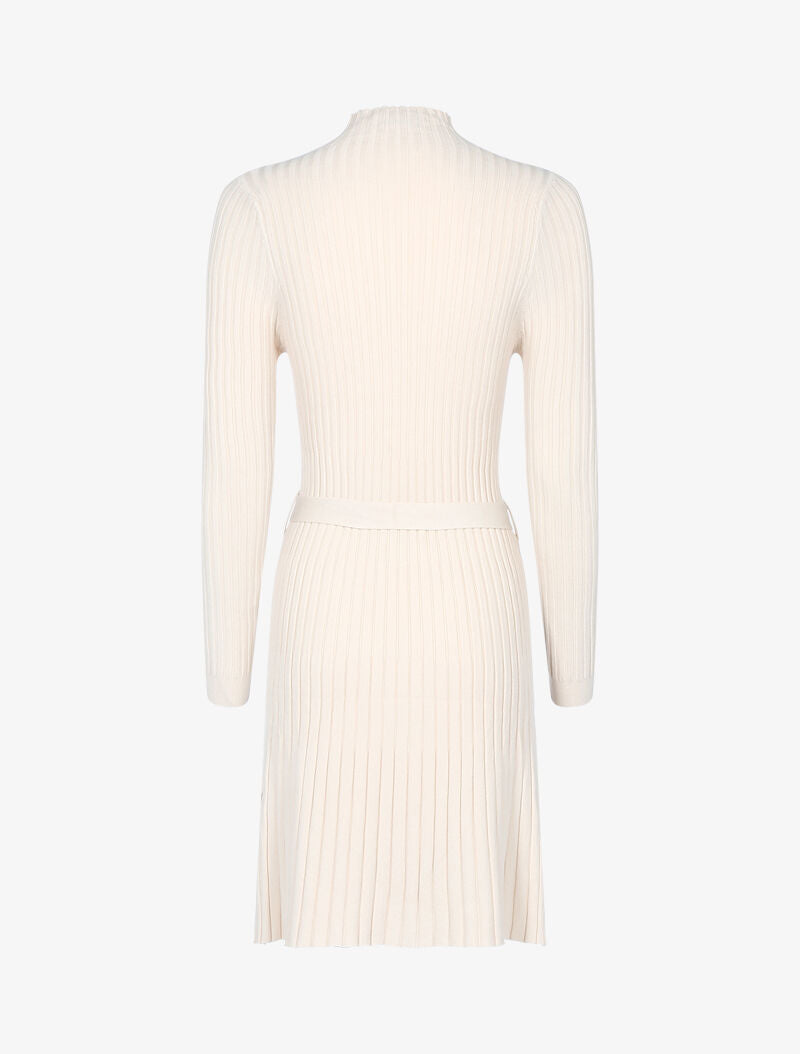 Tunique en maille fendue sur les côtés - Beige - 2