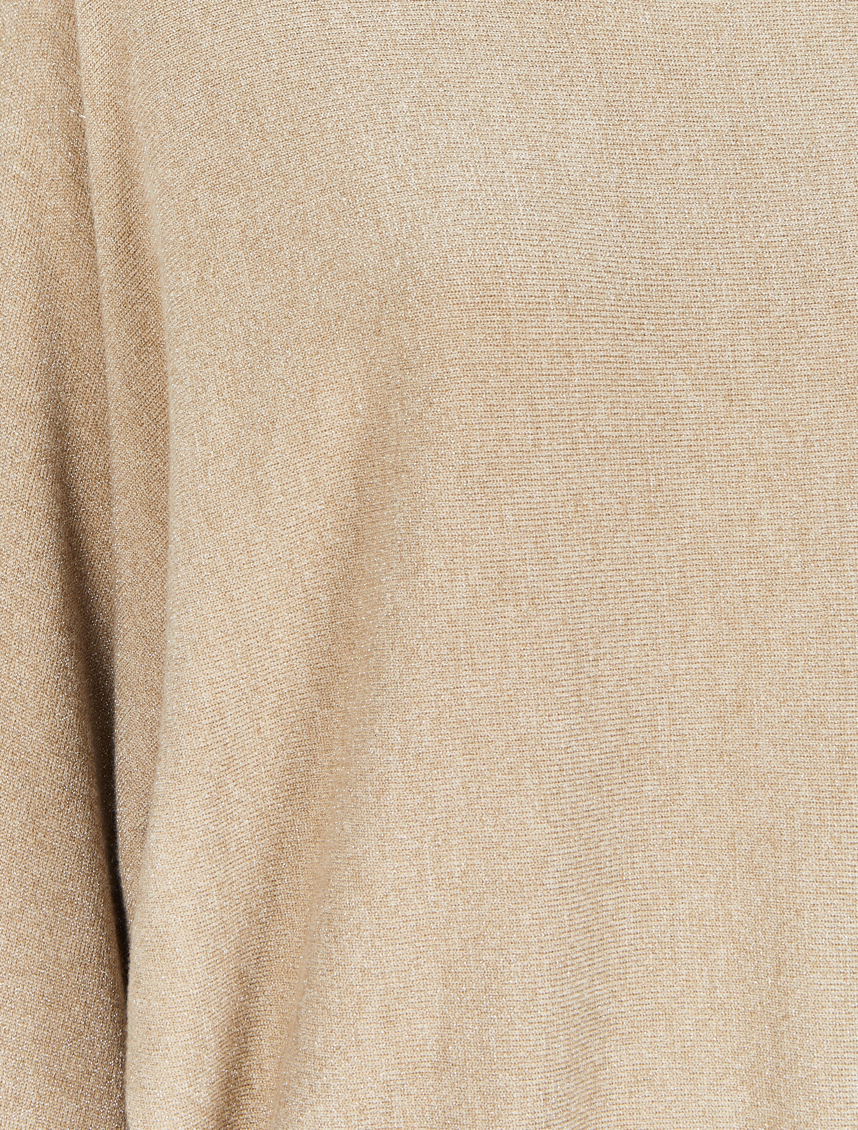 Pull fin oversize chauve-souris irisé - Beige - 3