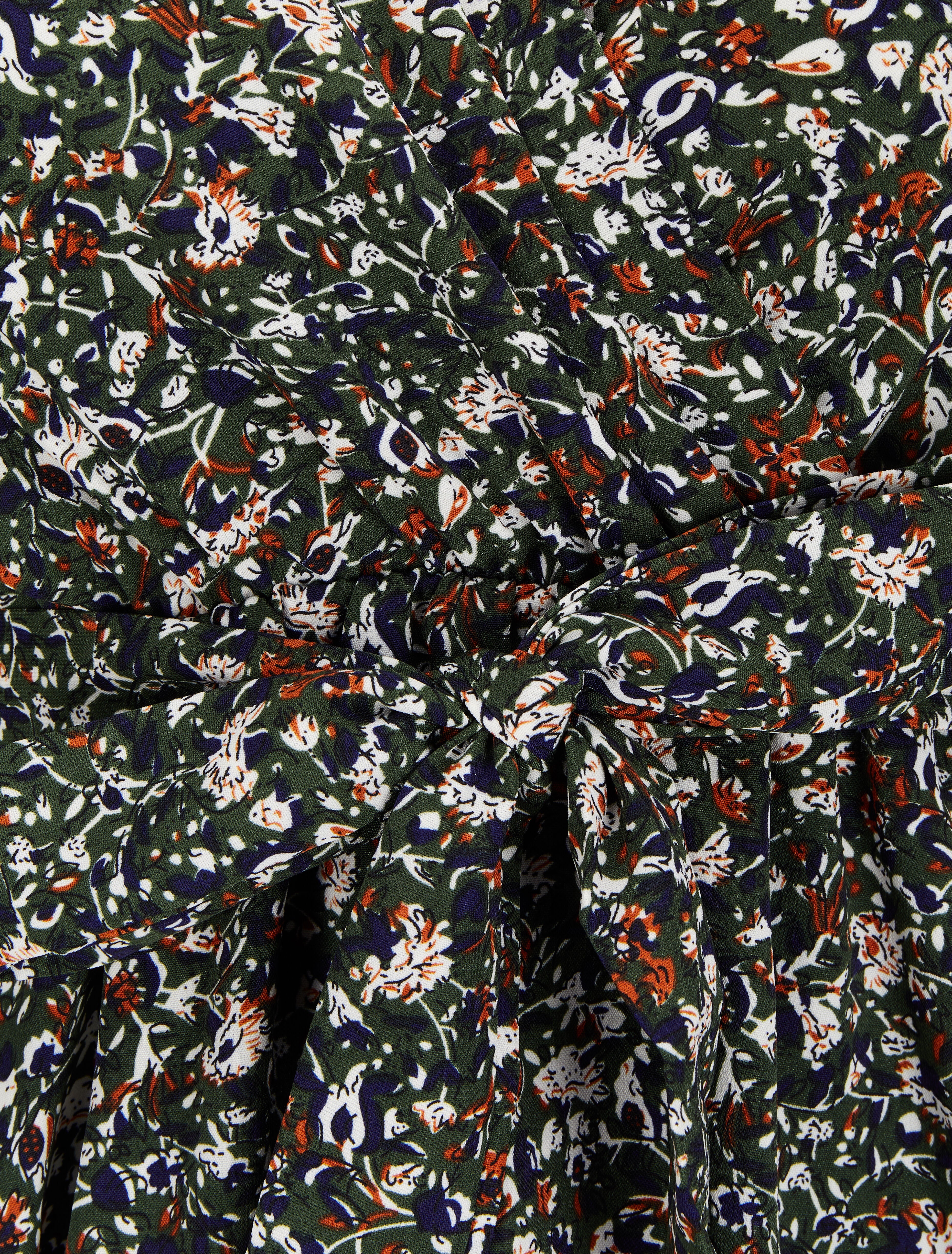 Robe cache-coeur à imprimé floral - Vert - 3