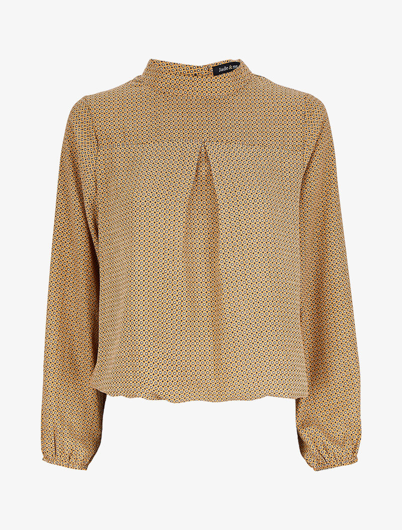 Blouse à motifs géométriques - Jaune - 1