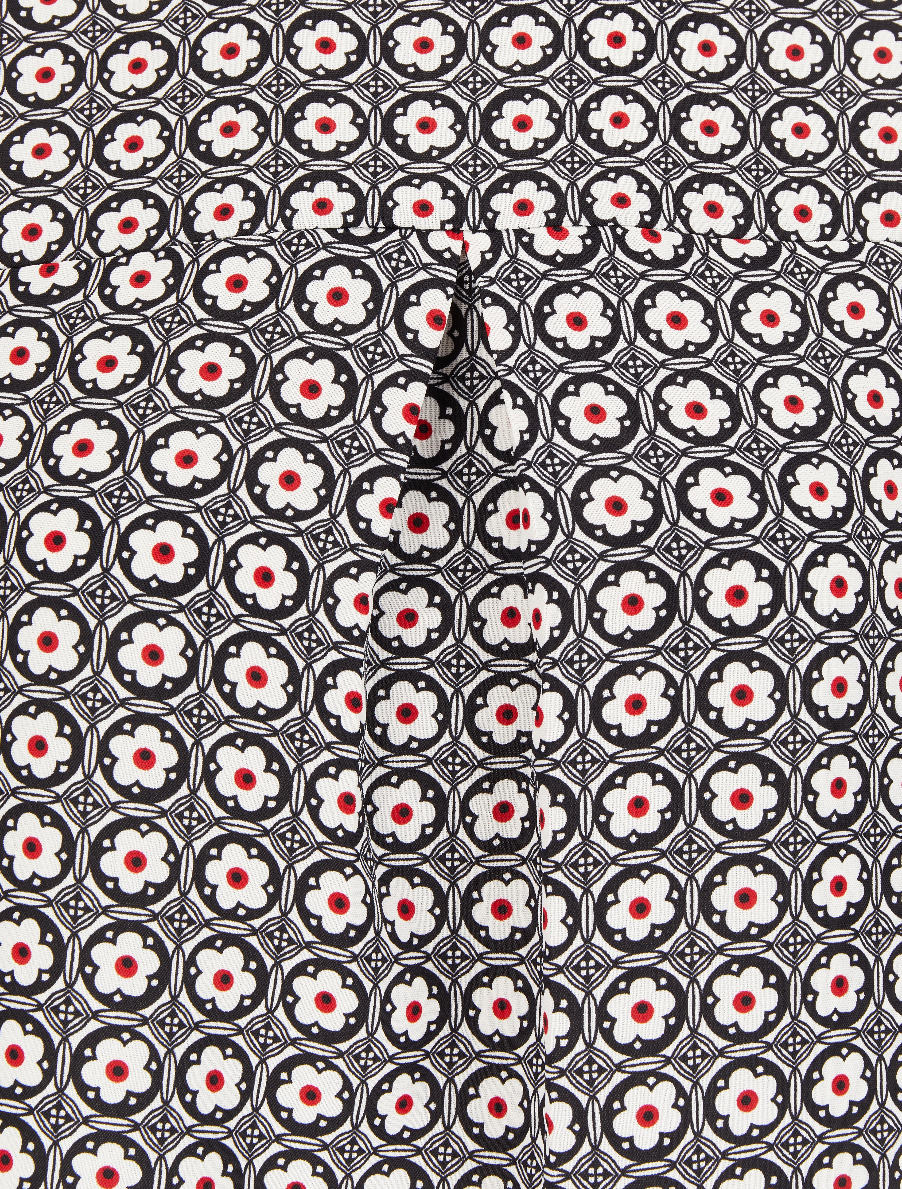 Top boule imprimé marguerites stylisées - Noir/blanc - 3