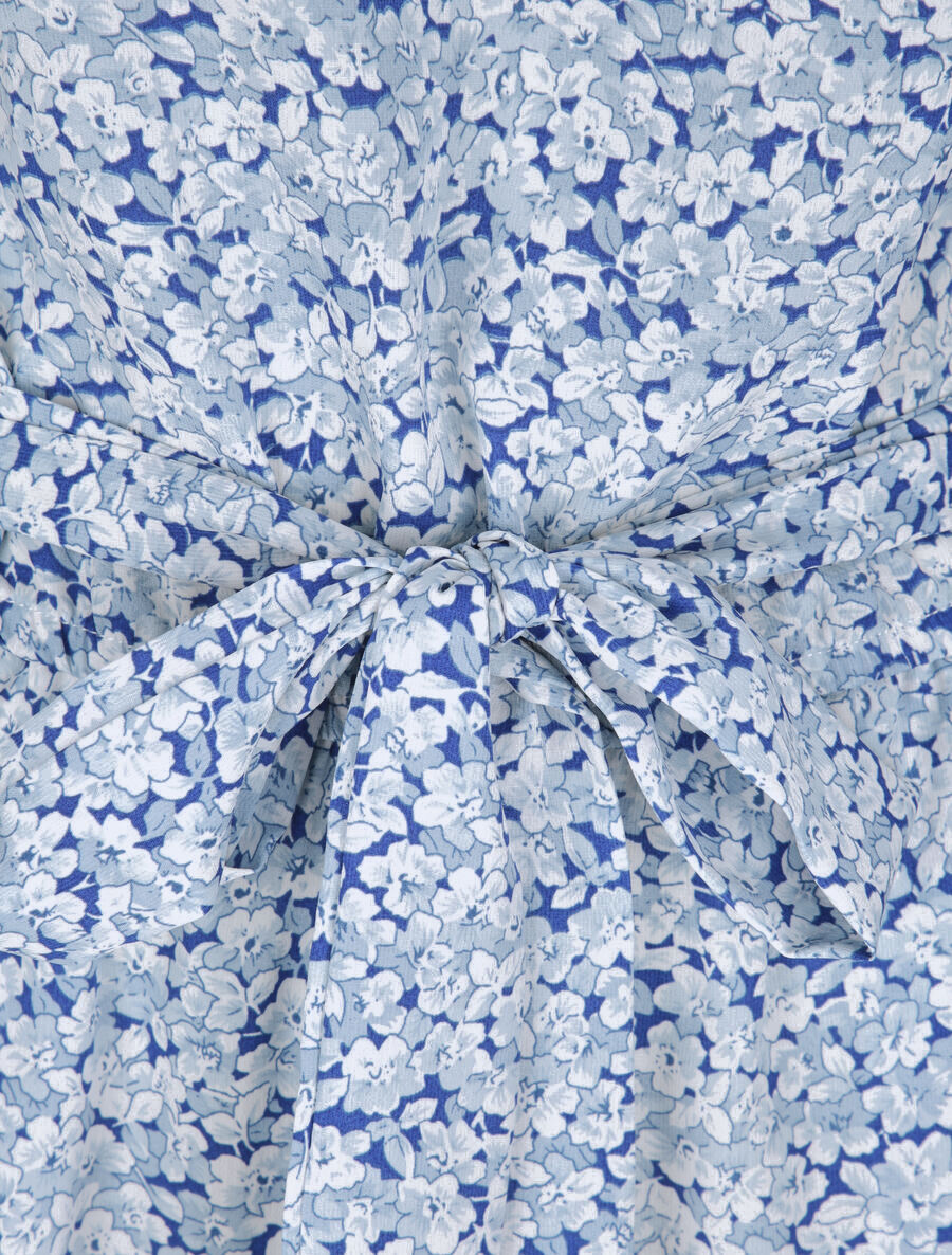 Combishort à imprimé fleuri - Bleu - 3