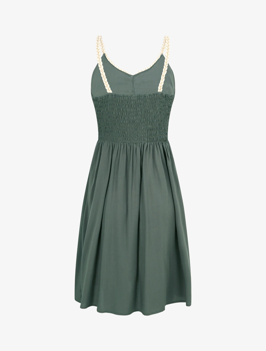 Robe à bretelles style cordes - Kaki - 2