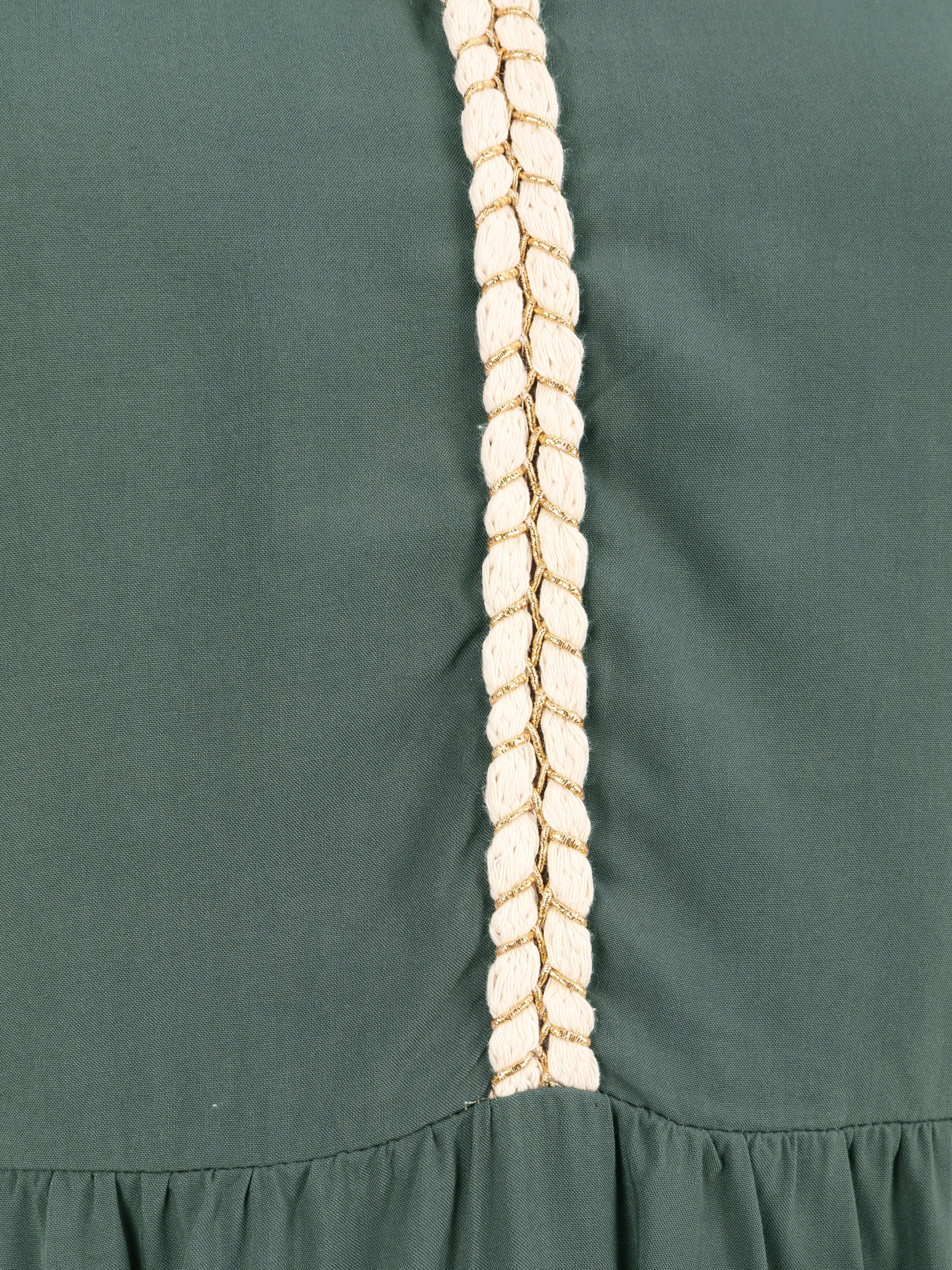 Robe à bretelles style cordes - Kaki - 3