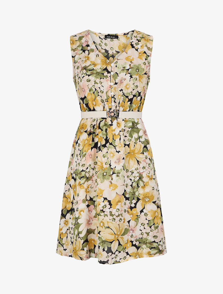 Robe patineuse imprimé fleurs d&