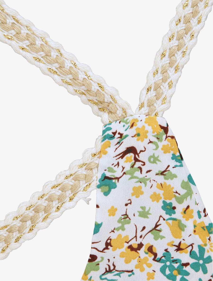 Débardeur carré à imprimé pivoines - Vert - 3