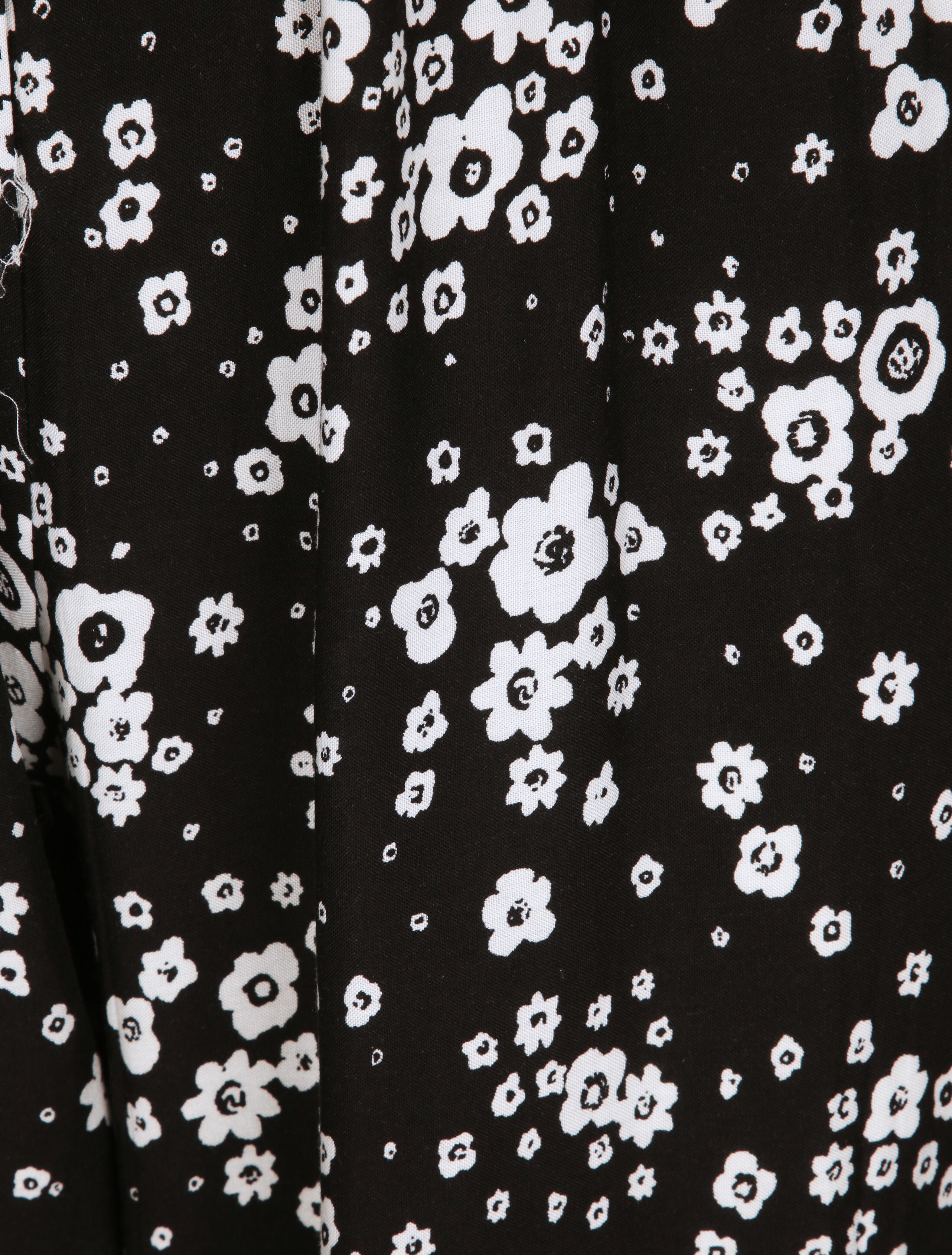 Pantalon harem motifs marguerites - Noir - 4