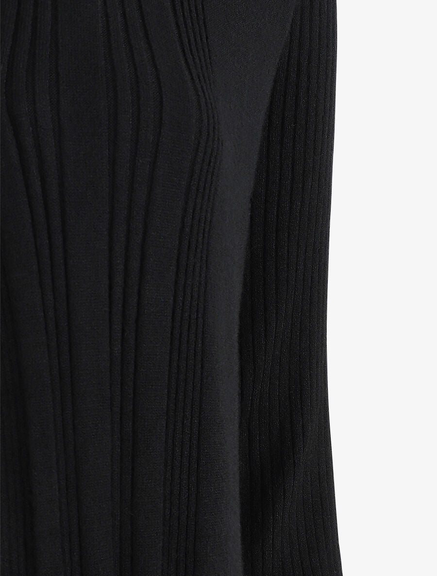 Gilet côtelé asymétrique - Noir - 3