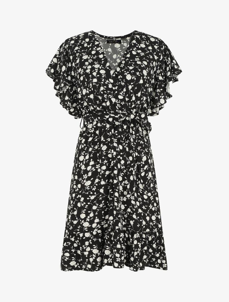 Robe mi-longue coupe patineuse - Noir - 5