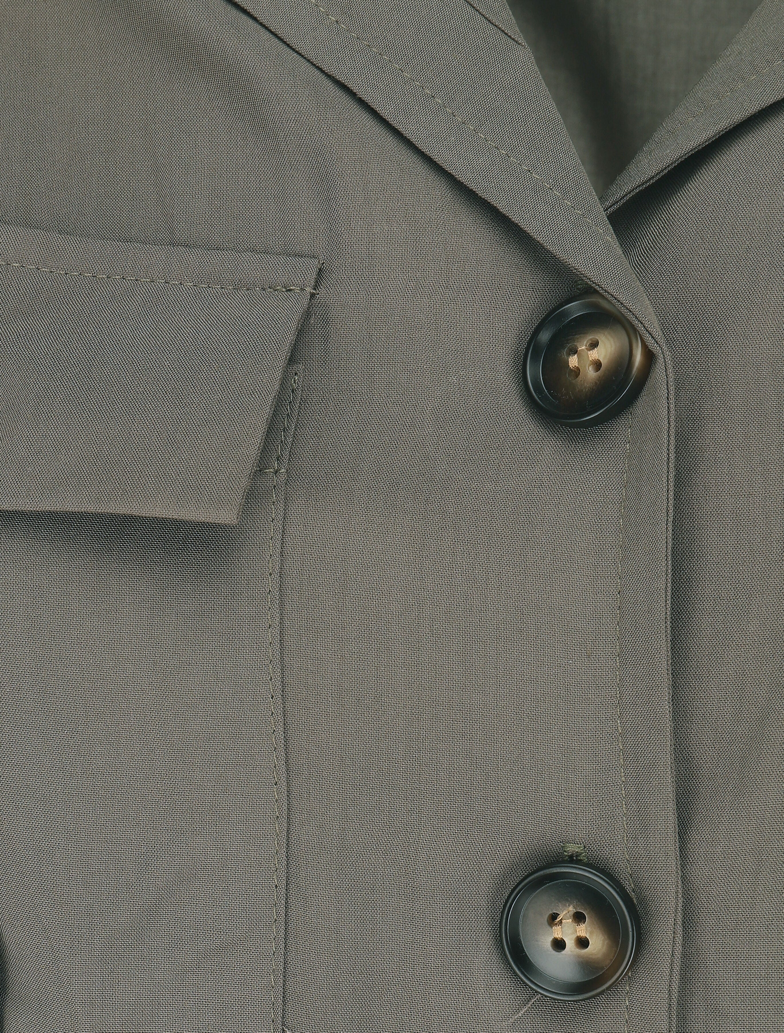 Combishort droite unie manches courtes - Kaki - 3