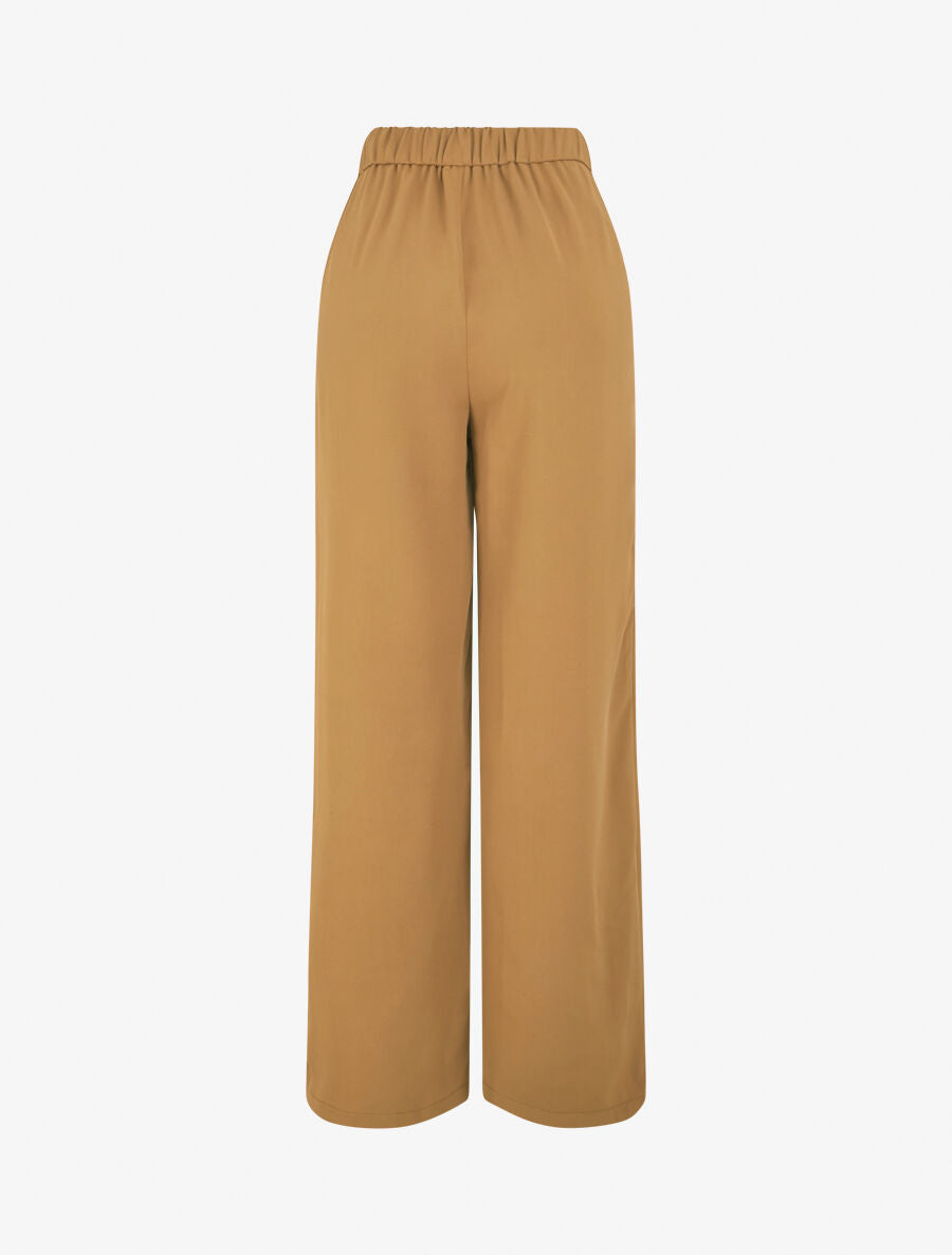 Pantalon ample à fermeture stylisée - Camel - 2