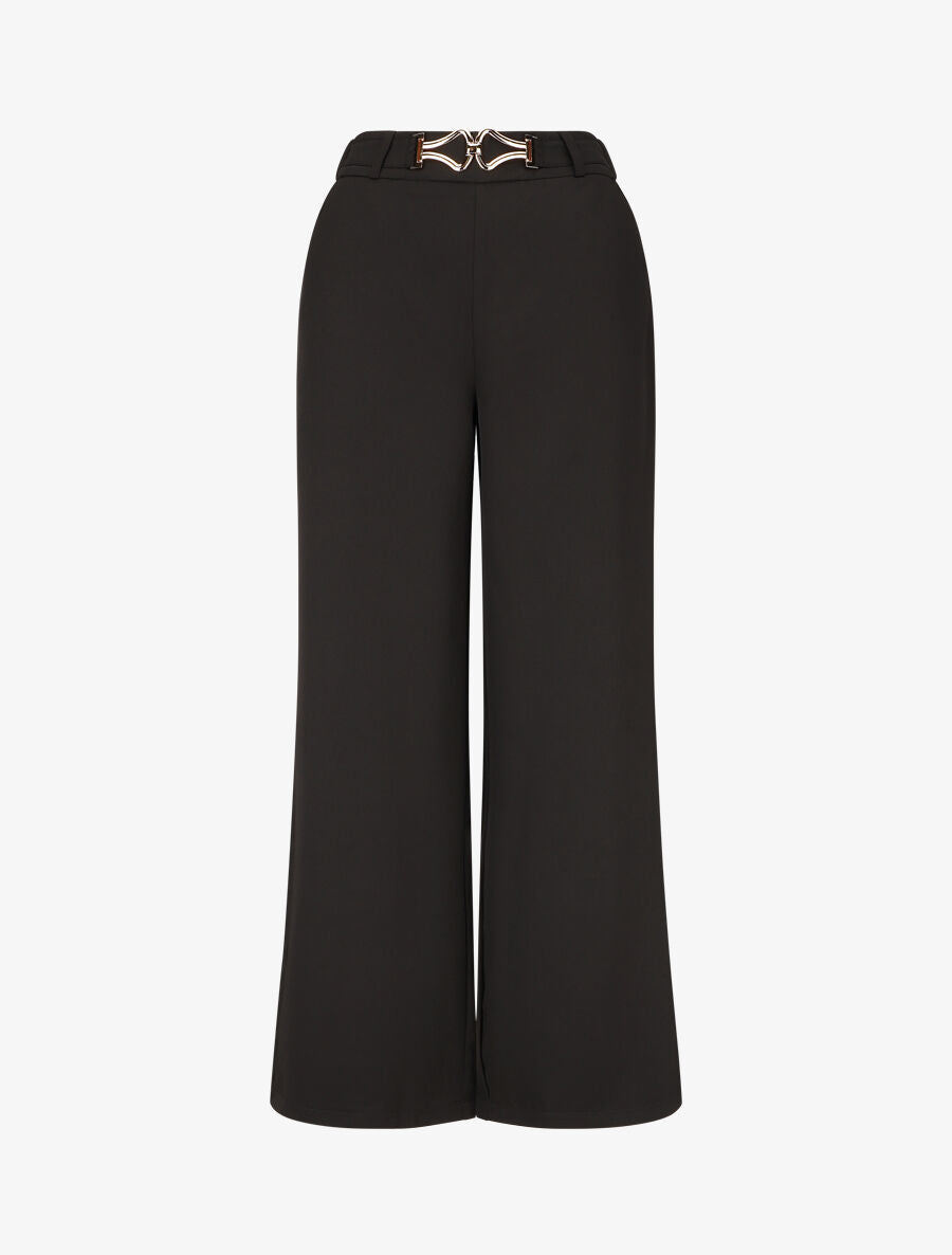 Pantalon ample à boucle fantaisie - Noir - 4