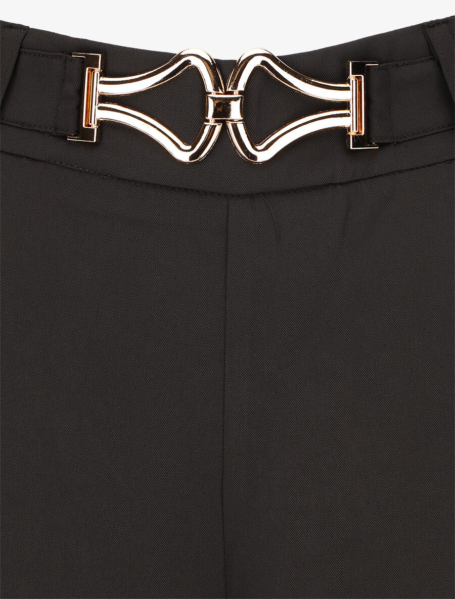 Pantalon ample à boucle fantaisie - Noir - 3