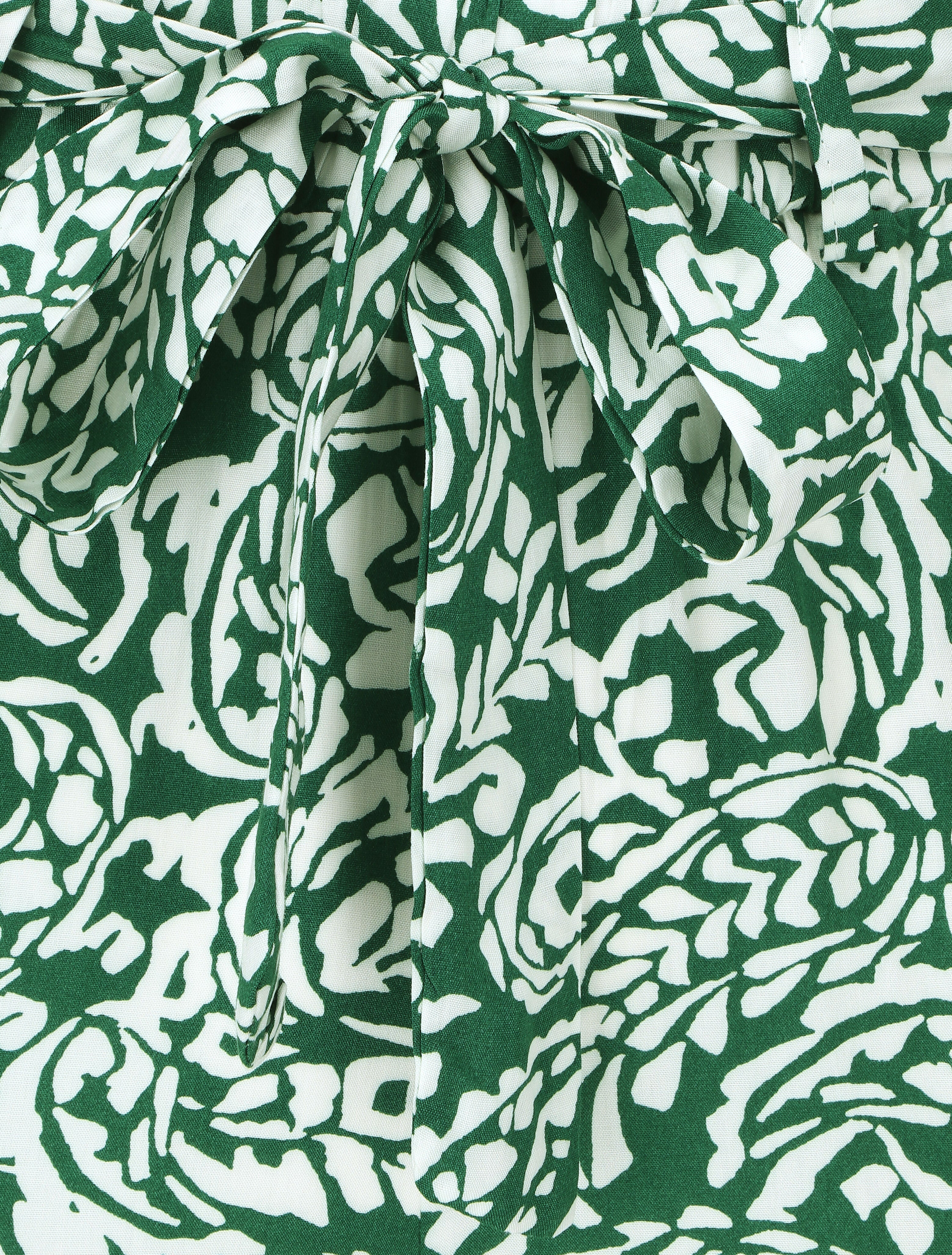 Pantalon fluide à imprimé foulard - Vert - 3