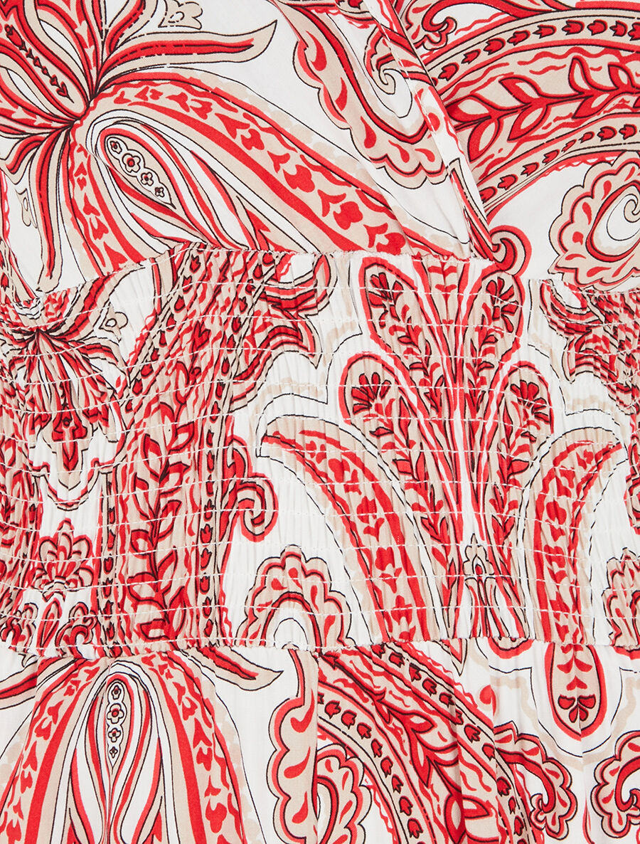 Combinaison sans manches imprimé cachemire - Rouge - 3