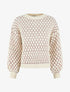 Pull irisé en maille effet écailles - Écru - 5